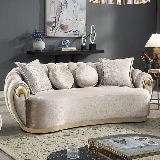 Reidin Sofa Metallic Taupe