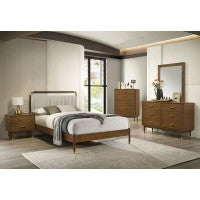 Ripley Bed (Walnut) - Twin 4-Piece Set