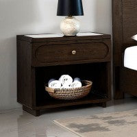 Vellara Nightstand Dark Walnut