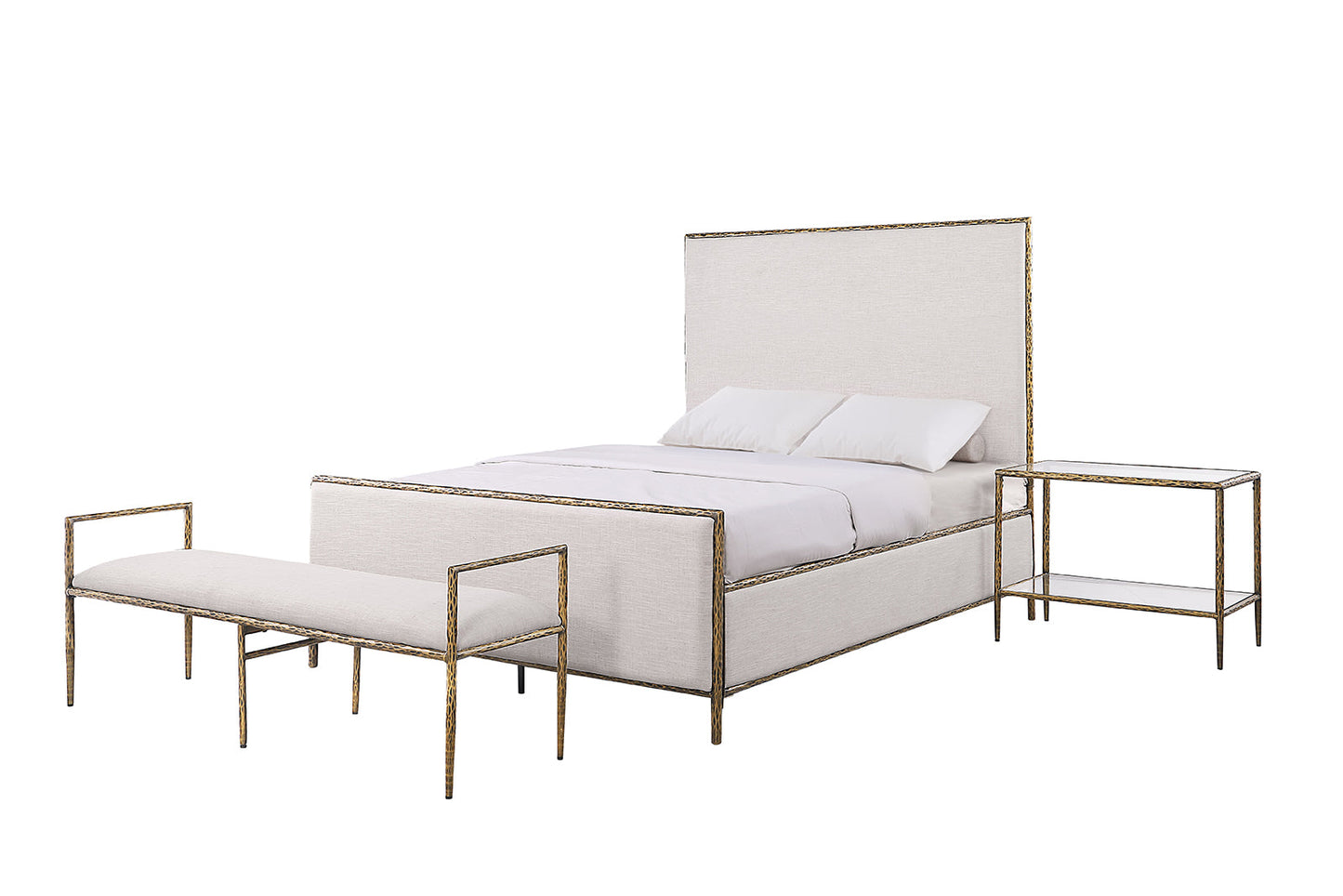 Valda Bed (Champagne Gold) - Lifestyle 1