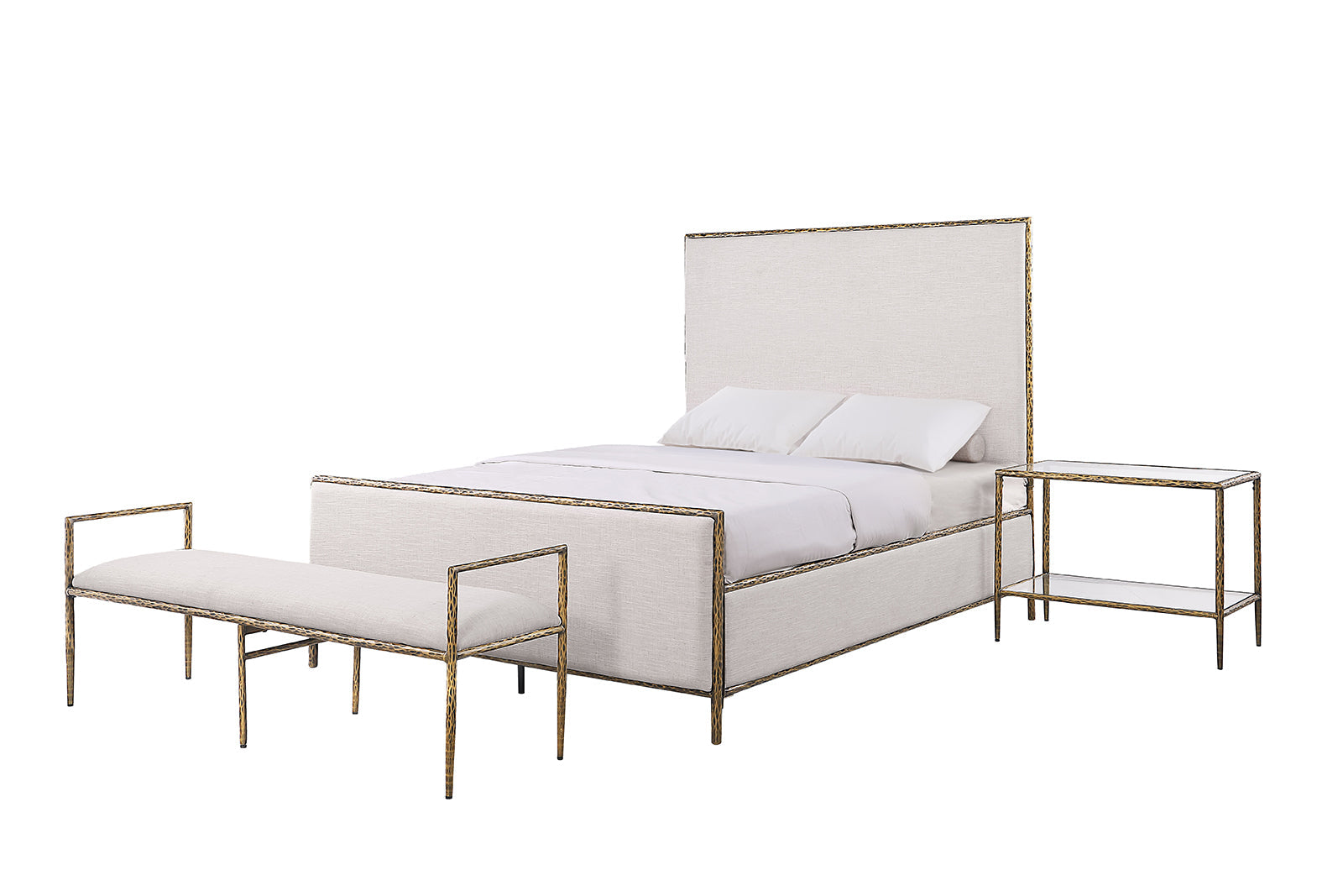 Valda Bed (Champagne Gold) - Lifestyle 1