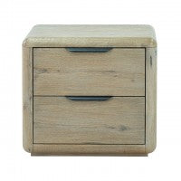 Solenne Arc Nightstand Knotty Grained Oak
