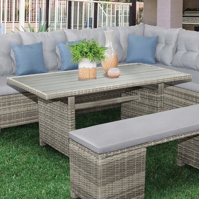 Malia Patio Dining Table Outdoor Table Gray