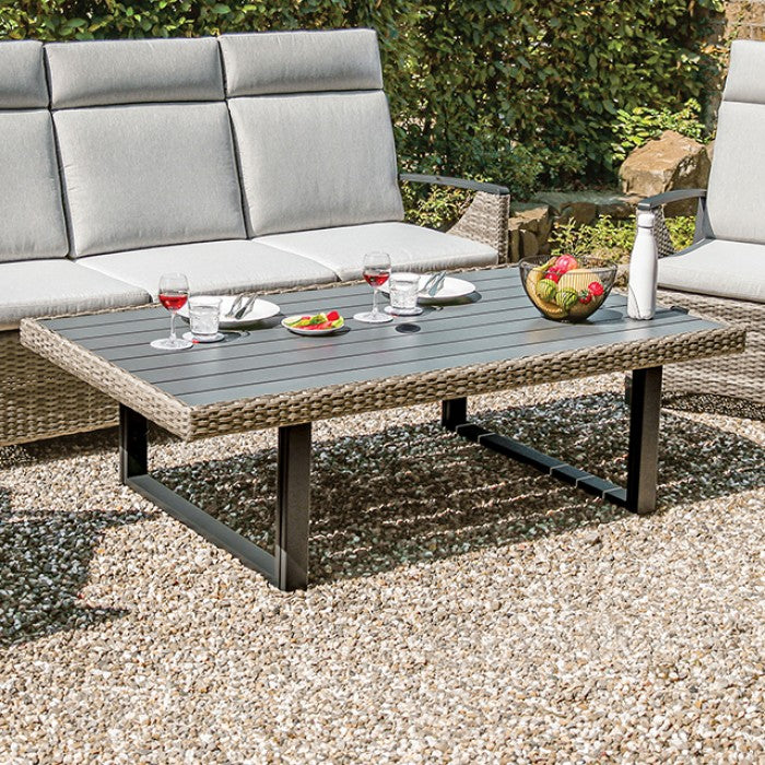 Antigua Height-Adjustable Table Outdoor Table Gun Metal