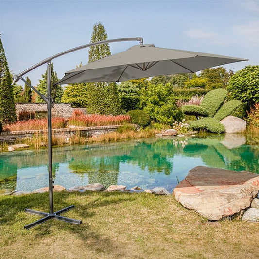 Glam Cantilever Umbrella w/ LED Umbrella Graphite