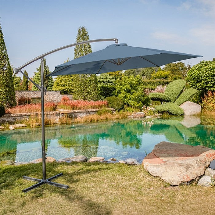 Glam Cantilever Umbrella w/ LED Umbrella Light Sapphire