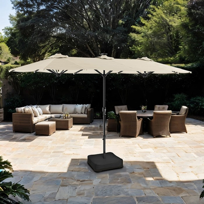 Musa Rectangular Market Umbrella Umbrella Canvas Stone