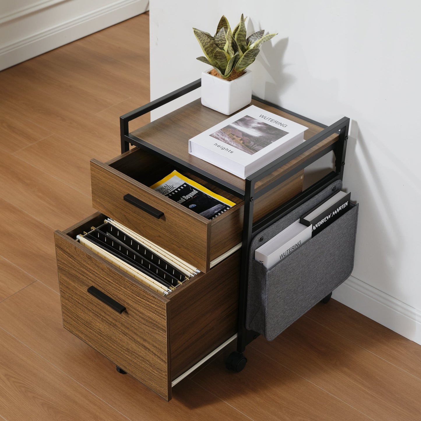 23" Rolling File Cabinet with Drawer