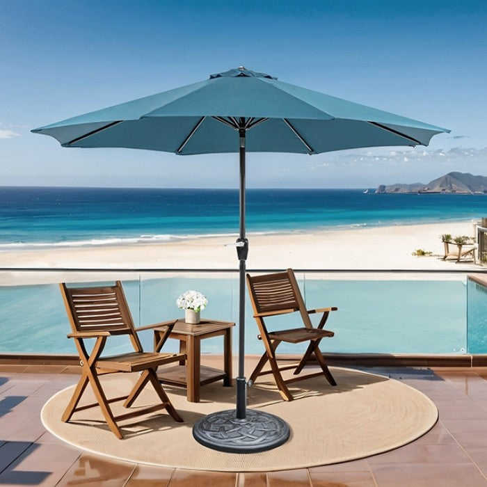 Soli 9' Outdoor Umbrella w/ Auto Tilt Umbrella Blue