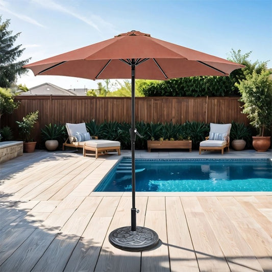 Tano 9' Outdoor Umbrella Umbrella Burgundy