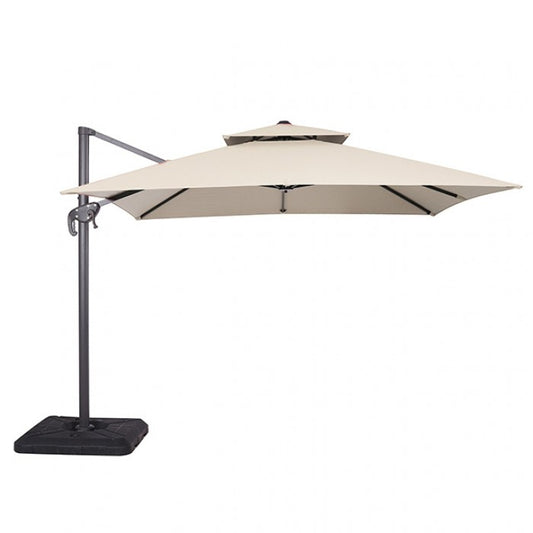 Hero 10 Ft Square Umbrella w/ Double Top Umbrella Beige