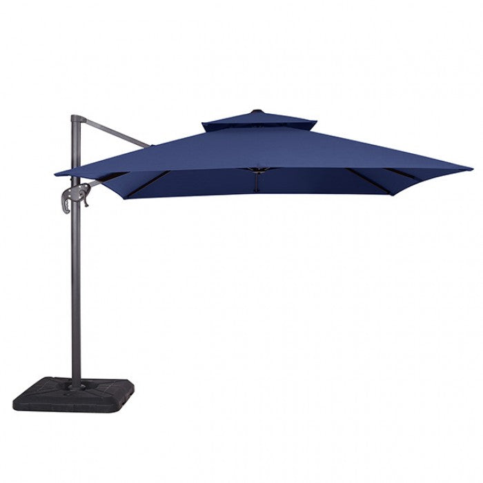 Hero 10 Ft Square Umbrella w/ Double Top Umbrella Blue