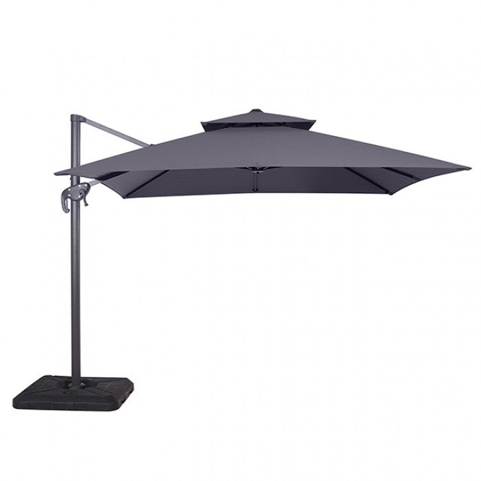 Hero 10 Ft Square Umbrella w/ Double Top Umbrella Gray
