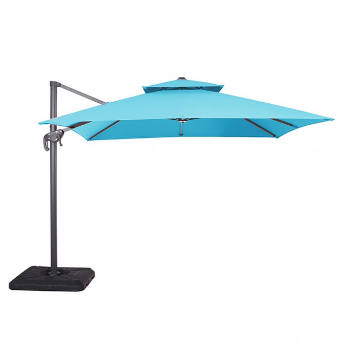 Hero 10 Ft Square Umbrella w/ Double Top Umbrella Teal