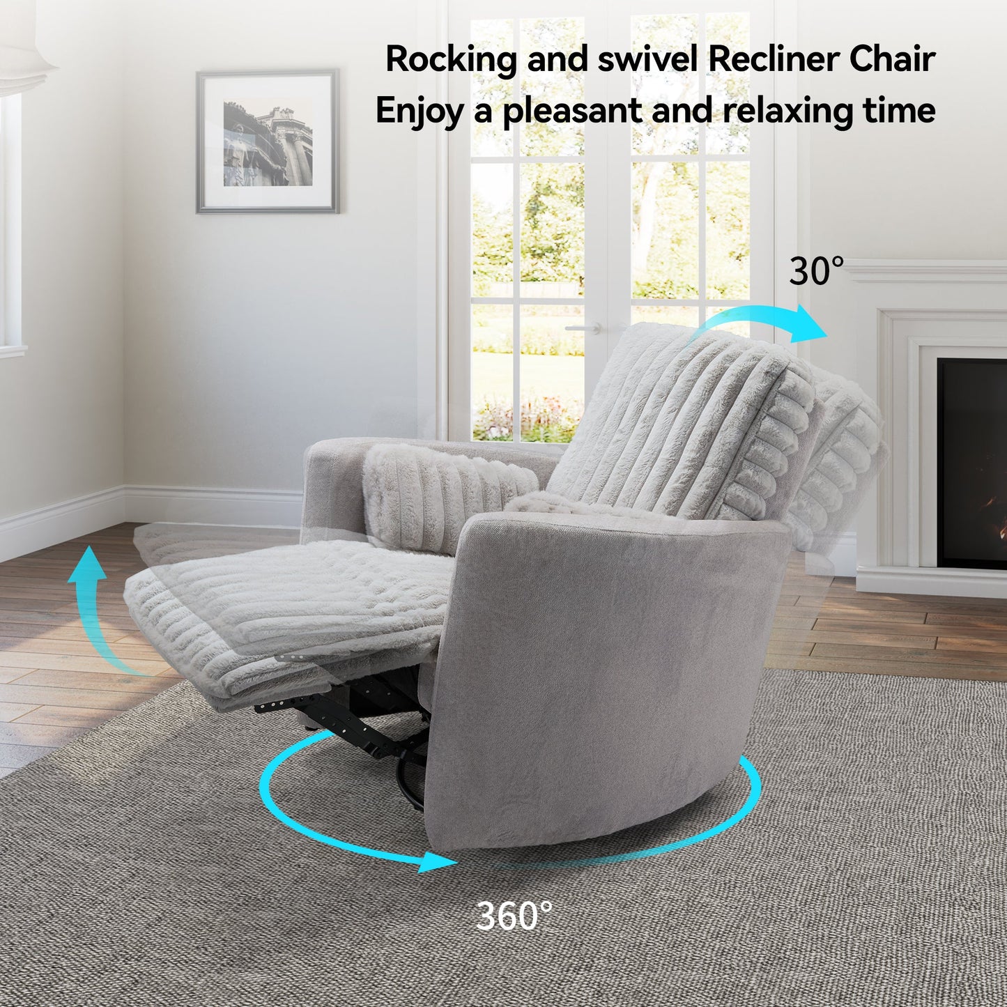 Lucia,Swivel Rocking Manual Recliner