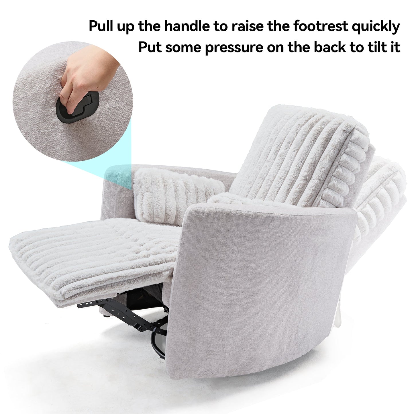 Lucia,Swivel Rocking Manual Recliner