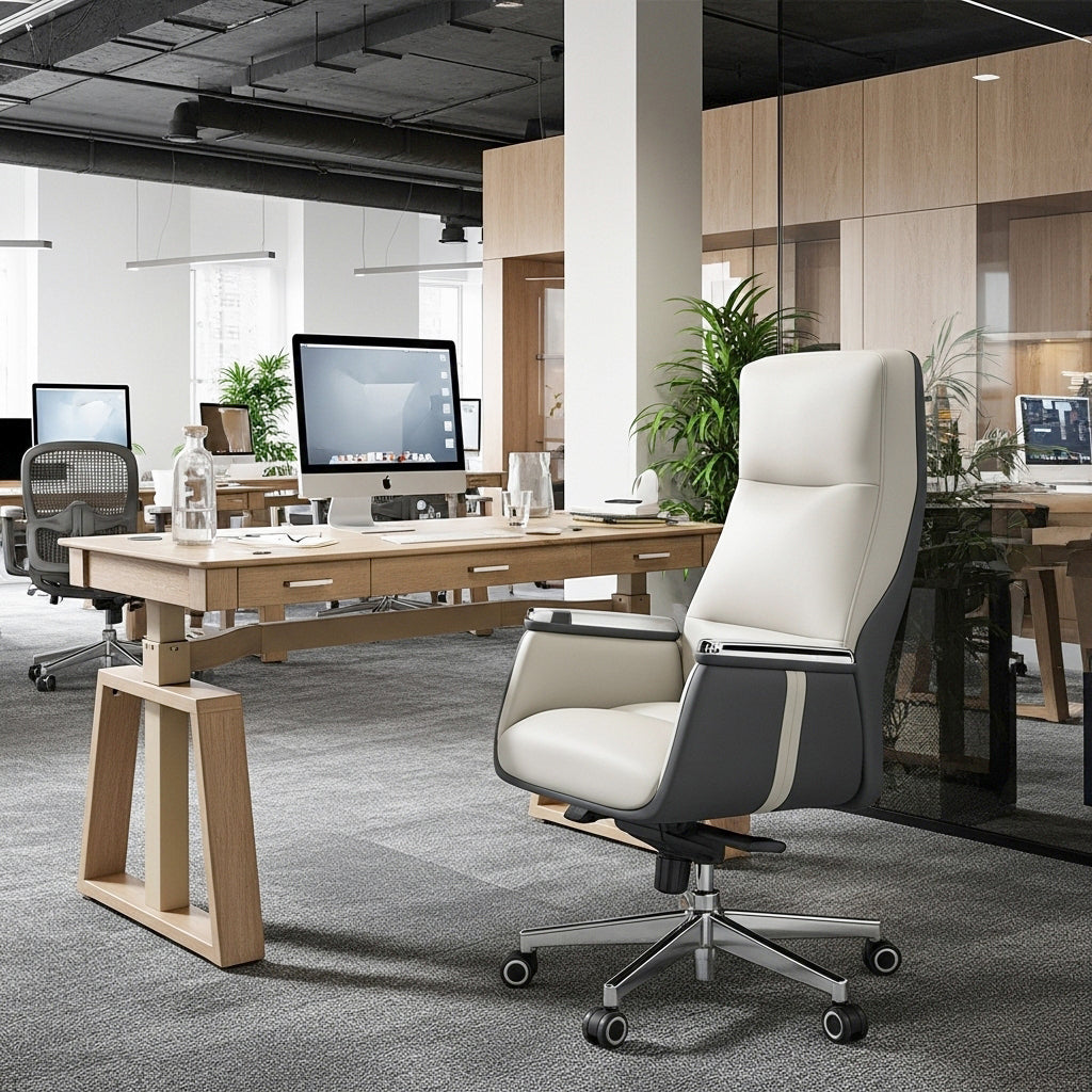 Royal II, Silicone & Leather Executive Ergonomic Office Chair