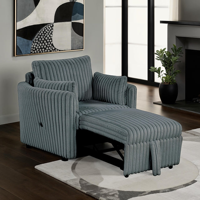 Denholme Chaise Dark Gray