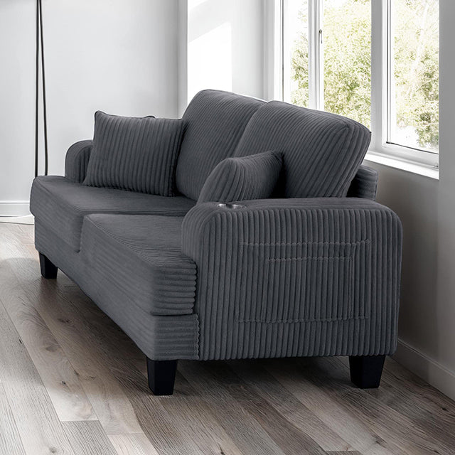 Moretaine Loveseat Dark Gray
