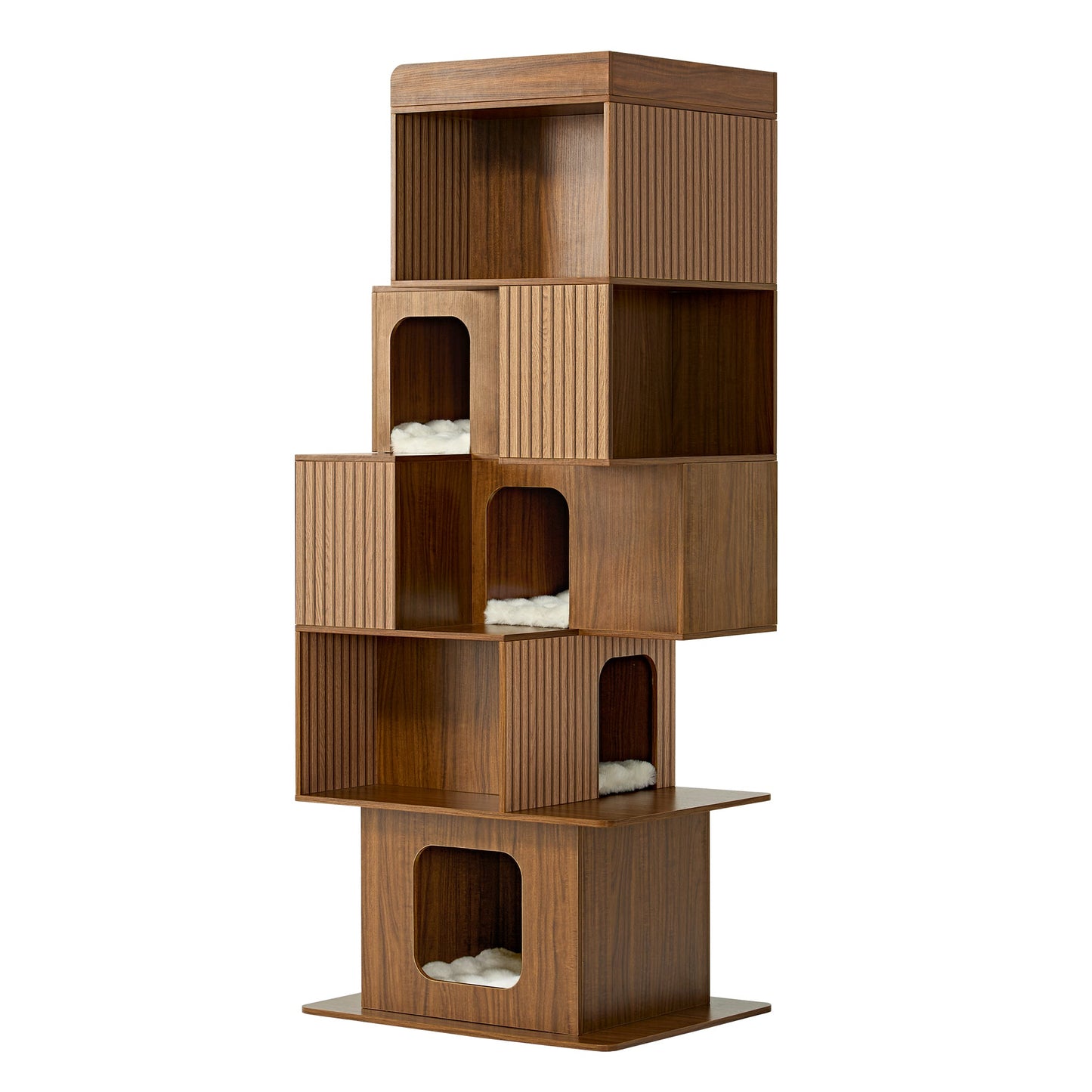 Pawlio, 72" Owner & Pet Shared Bookshelf Cat Tree