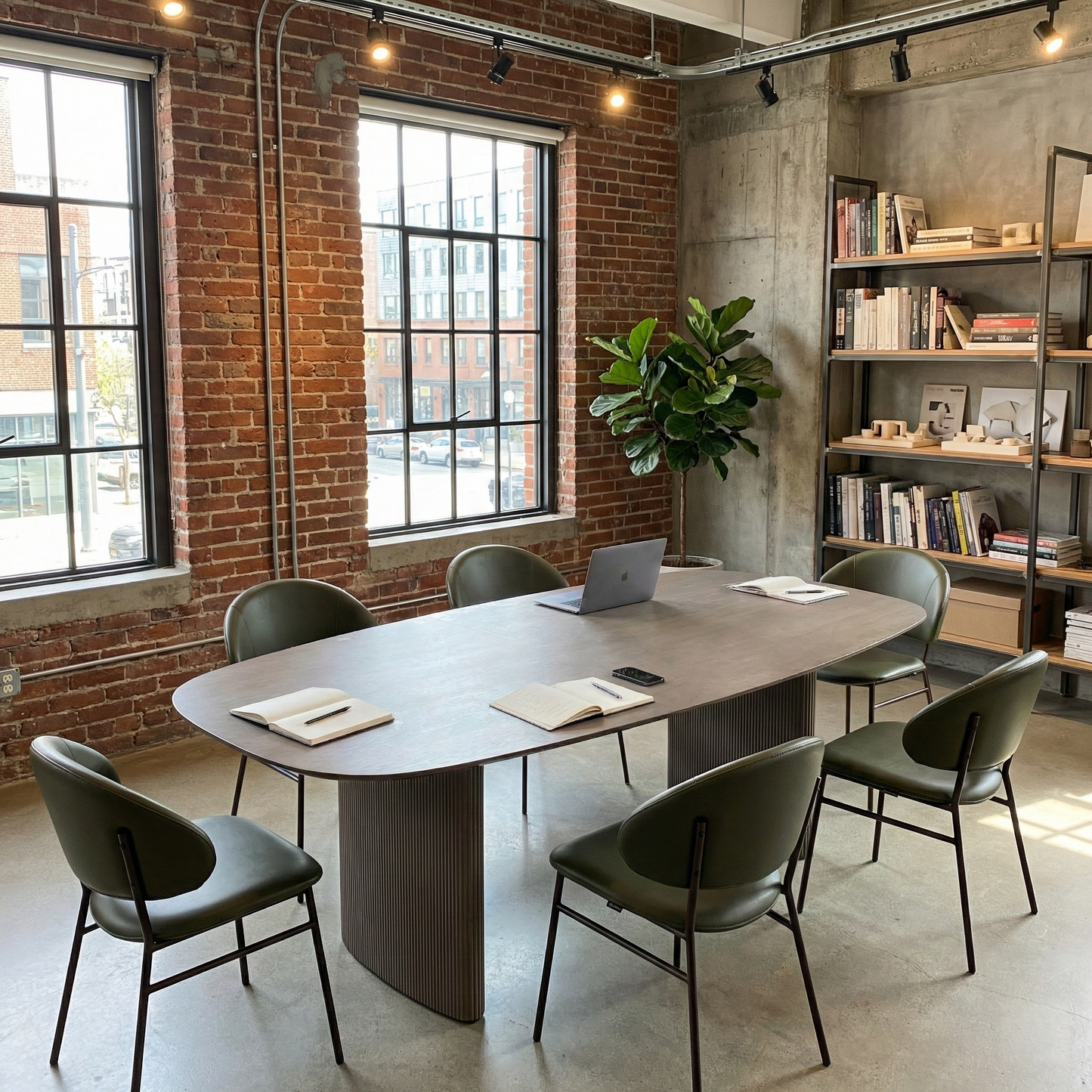Stella, 86.06" Oval Dining Table, Gray