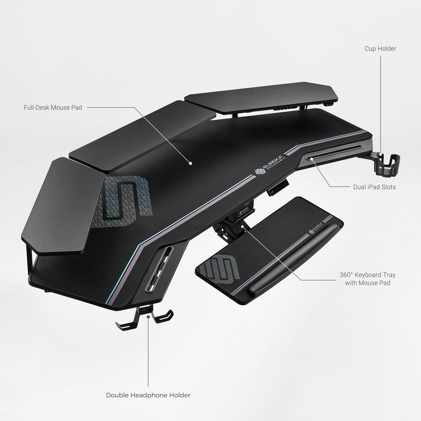 Aero Pro Wing-Shaped Standing Desk (72"x23")